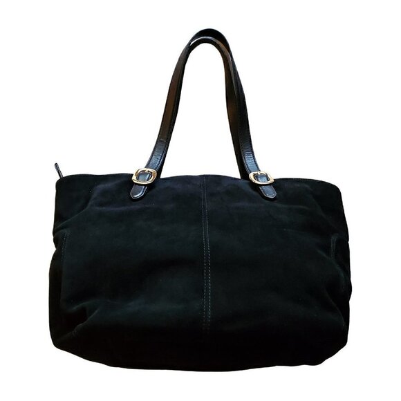 Michael Kors Black Suede Shoulder Bag, Michael Kors Tote, Shoulder Bag - Picture 2 of 5